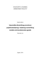 Usporedba dinamičkog proračuna pojednostavljenog i složenog numeričkog modela armiranobetonske zgrade