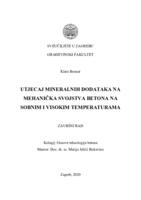 Utjecaj mineralnih dodataka na mehanička svojstva betona na sobnim i visokim temperaturama