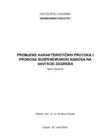 Promjene karakterističnih protoka i pronosa suspendiranog nanosa na Savi kod Zagreba