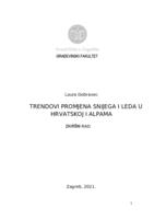 Trendovi promjena snijega i leda u Hrvatskoj i Alpama