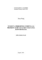 Svojstva prirodnog cementa za primjenu kod sanacije i ojačanja konstrukcija