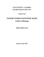 Sanacija temeljne konstrukcije zgrade vrtića u Pločama