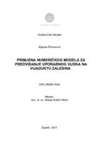 Primjena numeričkog modela za predviđanje uporabnog vijeka na Vijaduktu Zalesina