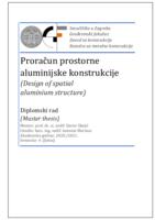 Proračun prostorne aluminijske konstrukcije