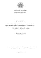 Organizacijska kultura građevinske tvrtke ST-GRAMIT d.o.o.