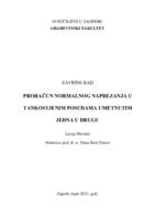 Proračun normalnog naprezanja u tankostijenim posudama umetnutim jedna u drugu