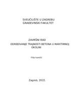 Određivanje trajnosti betona u maritimnoj okolini