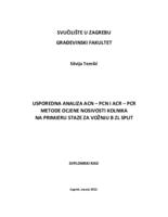 USPOREDNA ANALIZA ACN-PCN I ACR-PCR METODE OCJENE NOSIVOSTI KOLNIKA NA PRIMJERU STAZE ZA VOŽNJU B ZL SPLIT