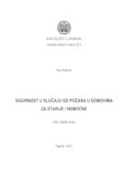 Sigurnost u slučaju požara u domovima za starije i nemoćne