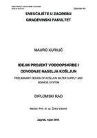 prikaz prve stranice dokumenta Idejni projekt vodoopskrbe i odvodnje naselja Košljun