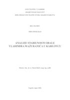 prikaz prve stranice dokumenta Analize stabilnosti obale Vladimira Mažuranića u Karlovcu