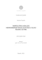 prikaz prve stranice dokumenta Hidrološka analiza hidroenergetskog sustava u slivu rijeke Cetine
