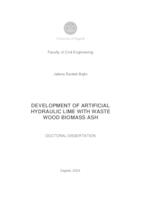 prikaz prve stranice dokumenta Development of artificial hydraulic lime with waste wood biomass ash