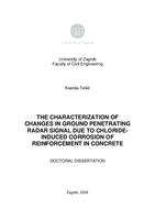 prikaz prve stranice dokumenta The characterization of changes in ground penetrating radar signal due to chloride induced corrosion of reinforcement in concrete