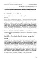 prikaz prve stranice dokumenta Trajnost umjetnih vlakana u cementnim kompozitima