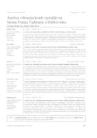 prikaz prve stranice dokumenta Analiza vibracija kosih vješaljki na Mostu Franja Tuđmana u Dubrovniku
