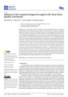 prikaz prve stranice dokumenta Influence of the Analytical Segment Length on the Tram Track Quality Assessment