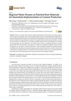 prikaz prve stranice dokumenta Regional Waste Streams as Potential Raw Materials for Immediate Implementation in Cement Production