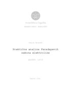 prikaz prve stranice dokumenta Praktična analiza Faradayevih zakona elektrolize
