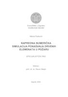 prikaz prve stranice dokumenta Napredna numerička simulacija ponašanja drvenih elemenata u požaru