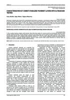 prikaz prve stranice dokumenta Characterization of cement stabilized pavement layers with ultrasound testing