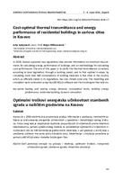 prikaz prve stranice dokumenta Cost-optimal thermal transmittance and energy performance of residential buildings in various cities in Kosovo