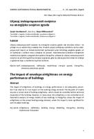 prikaz prve stranice dokumenta Utjecaj zrakopropusnosti ovojnice na energijsko svojstvo zgrada