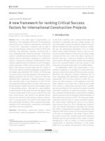 prikaz prve stranice dokumenta A new framework for ranking Critical Success Factors for International Construction Projects