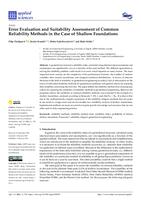 prikaz prve stranice dokumenta Error Evaluation and Suitability Assessment of Common Reliability Methods in the Case of Shallow Foundations