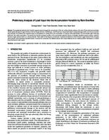 prikaz prve stranice dokumenta Preliminary Analysis of Load Input into the Accumulation Varazdin by Rain Overflow