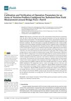 prikaz prve stranice dokumenta Calibration and Verification of Operation Parameters for an Array of Vectrino Profilers Configured for Turbulent Flow Field Measurement around Bridge Piers—Part II