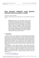 prikaz prve stranice dokumenta Dune geometry estimation using apparent bedload velocity as predictor variable