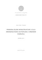 prikaz prve stranice dokumenta Primjena zelene infrastrukture u cilju smanjenja rizika od poplava u urbanom području