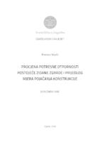 prikaz prve stranice dokumenta Procjena potresne otpornosti postojeće zidane zgrade i prijedlog mjera pojačanja konstrukcije