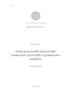 prikaz prve stranice dokumenta Analia primjene BIM standarda BIM Collaboration Format (BCF) na građevinskim projektima