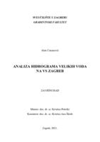 prikaz prve stranice dokumenta Analiza hidrograma velikih voda na VS Zagreb