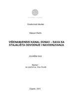 prikaz prve stranice dokumenta Višenamjenski kanal Dunav-Sava sa stajališta odvodnje i navodnjavanja