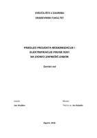 prikaz prve stranice dokumenta Pregled projekta modernizacije i elektrifikacije pruge R201 na dionici Zaprešić-Zabok