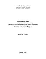 prikaz prve stranice dokumenta Rekonstrukcija županijske ceste ŽC 6226, dionica Dubrava - Žuljana